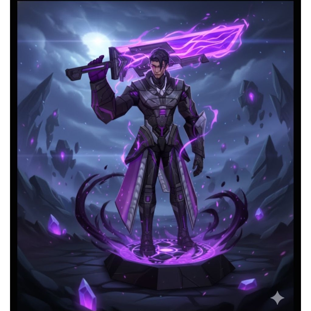 papercraft Hero Mobile lagend Skin legend Alucard / Obsidian Blade