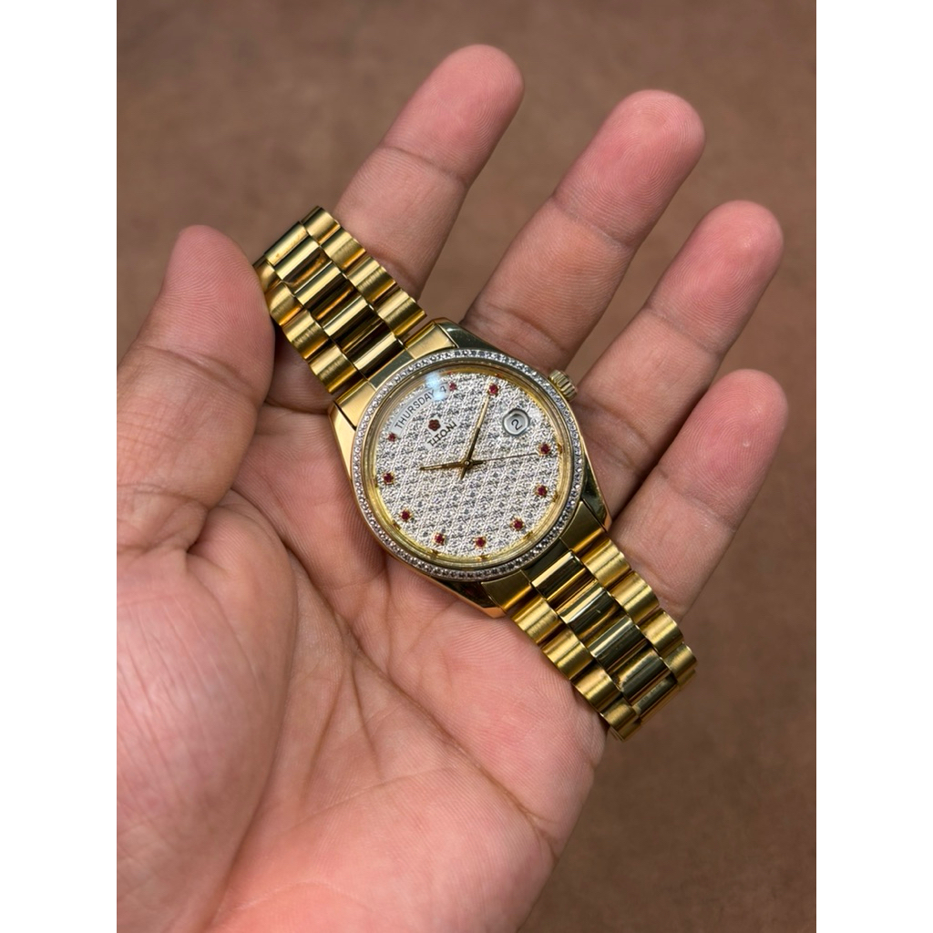 JAM TANGAN PRIA TITONI AUTOMATIC PRESIDENT 737DBSC SWISS MADE LENGKAP KOTAK ORIGINAL