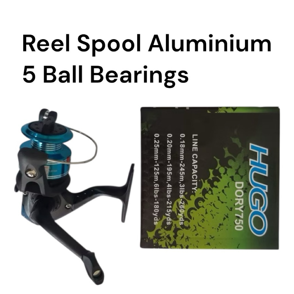 Reel Pancing Apollo Next HUGO 5 Ball Bearing Spool Aluminium