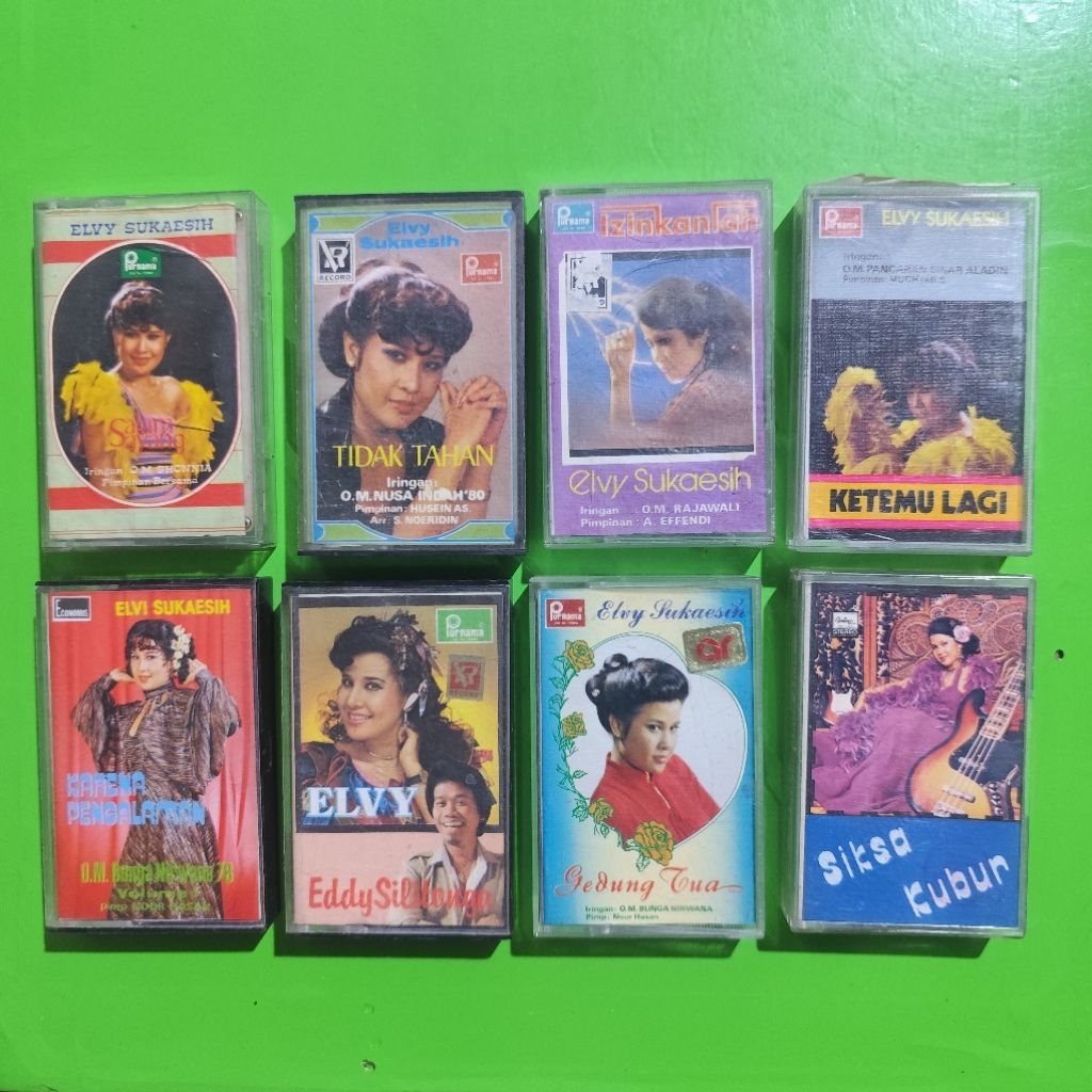 Kaset ELVY SUKAESIH ALBUM Dijual Paket 8 Kaset ( For 8 Cassette)