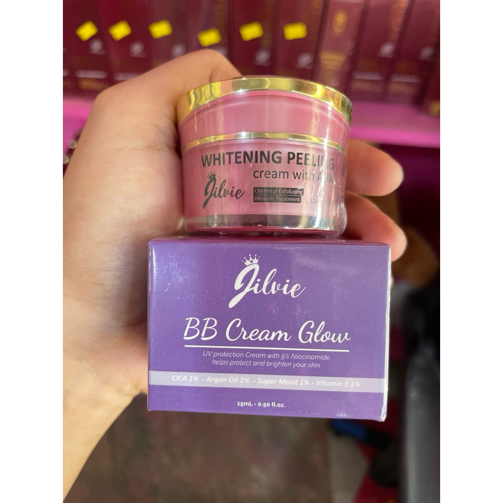 CREAM KELUPAS PINK DAN BB CREAM GLOW JILVIE