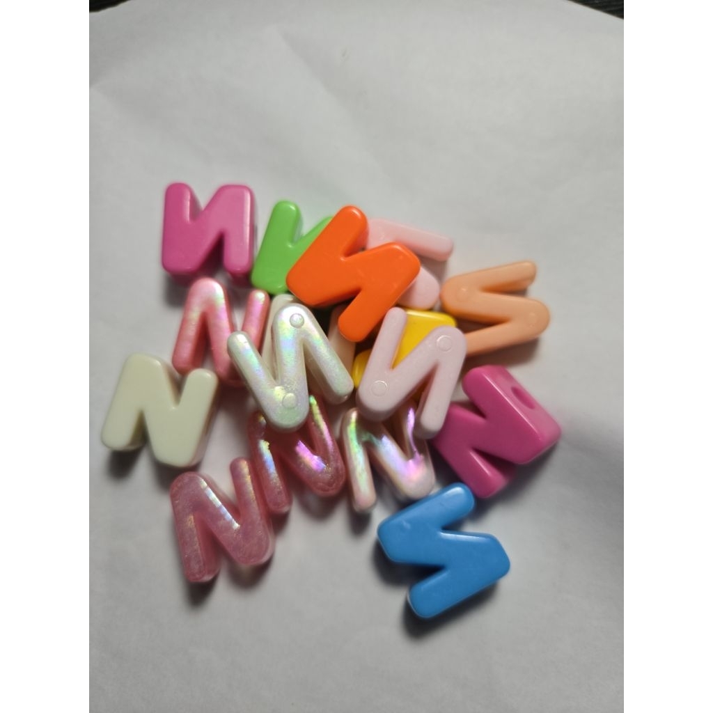 Manik - Manik Huruf || Gantungan Kunci Custom || Huruf N - Z || BeadsbyCyn