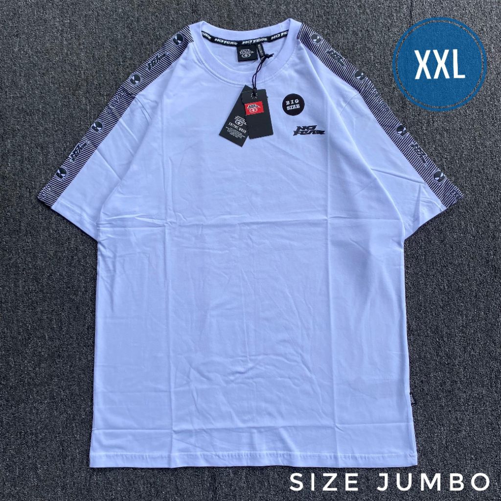 UKURAN JUMBO Kaos Cowok Surfing No Fear Kualitas Premium