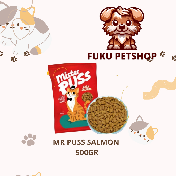 Mister Puss Salmon Makanan Kucing Dry Cat Food 500gr Mr Puss