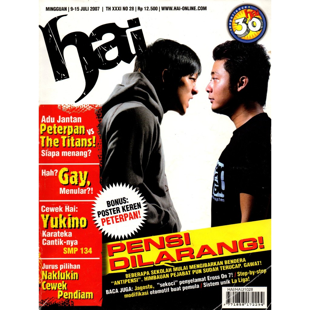 Majalah Hai 2007 - Cover Edisi Band Indonesia - Peterpan // The Titans // Billie Joe Armstrong