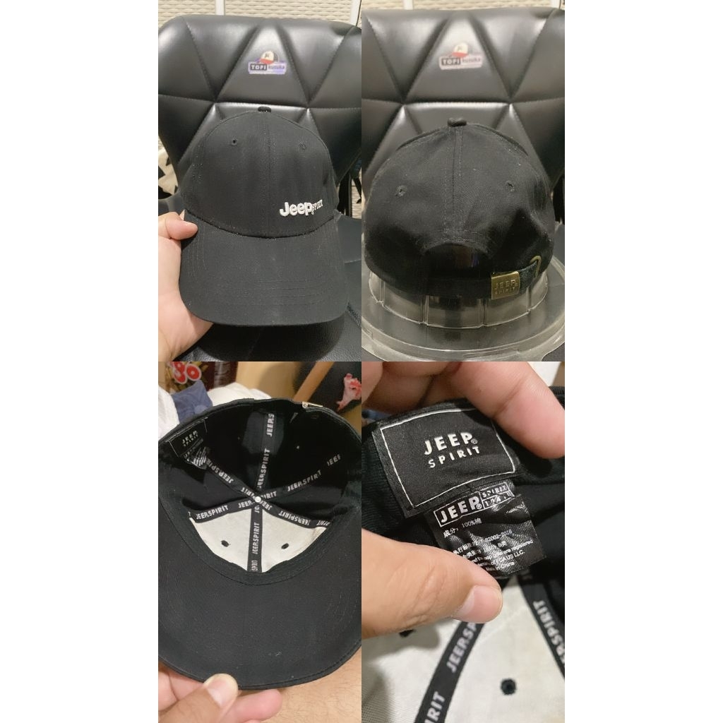Topi Jeep Spirit Warna Hitam Model Setelan