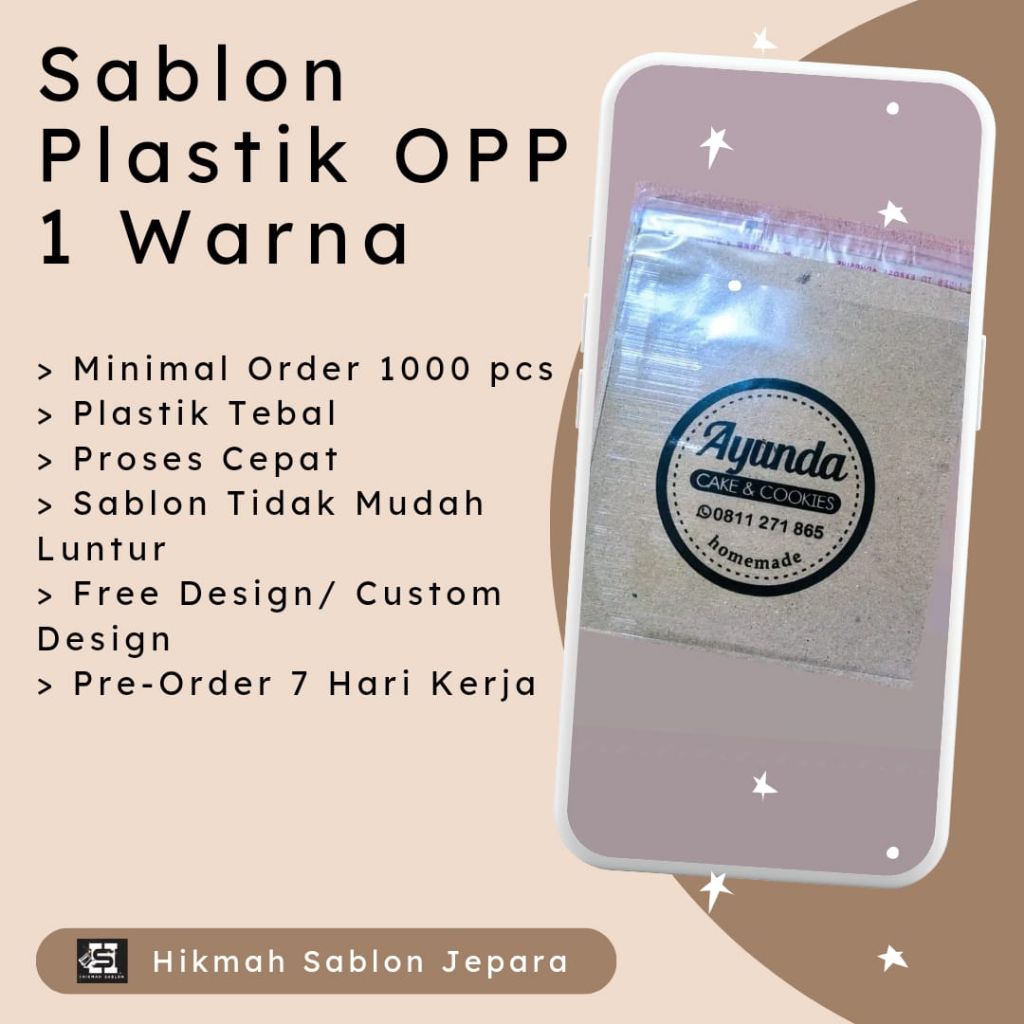 sablon plastik opp 13x13 isi (1000 pcs)