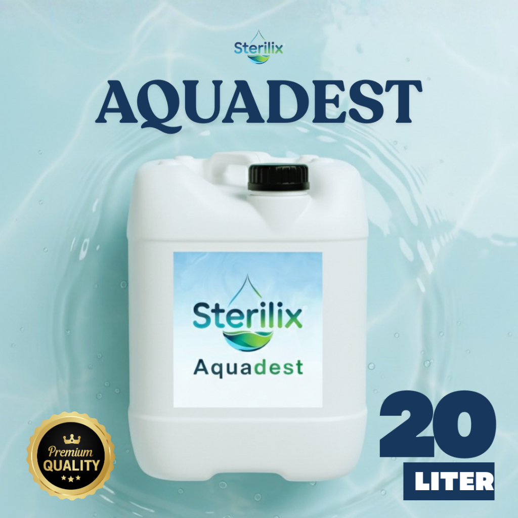 ( BEST SELLER ) AQUADEST 20 LITER/ AQUADES / AIR DESTILASI / AIR SULING MURNI 20LITER