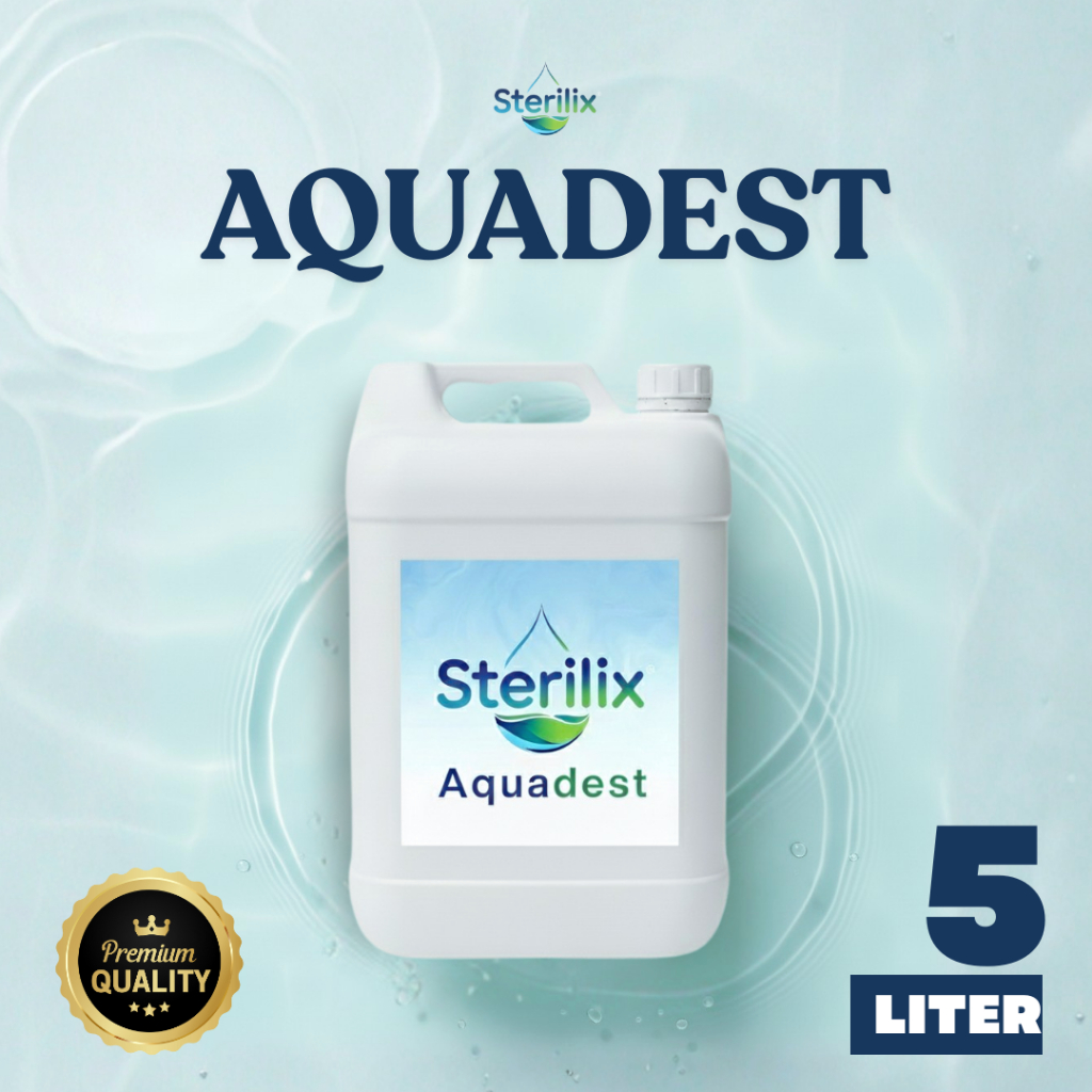 AQUADEST 5 LITER/ AQUADES / AIR DESTILASI / AIR SULING MURNI 5LITER