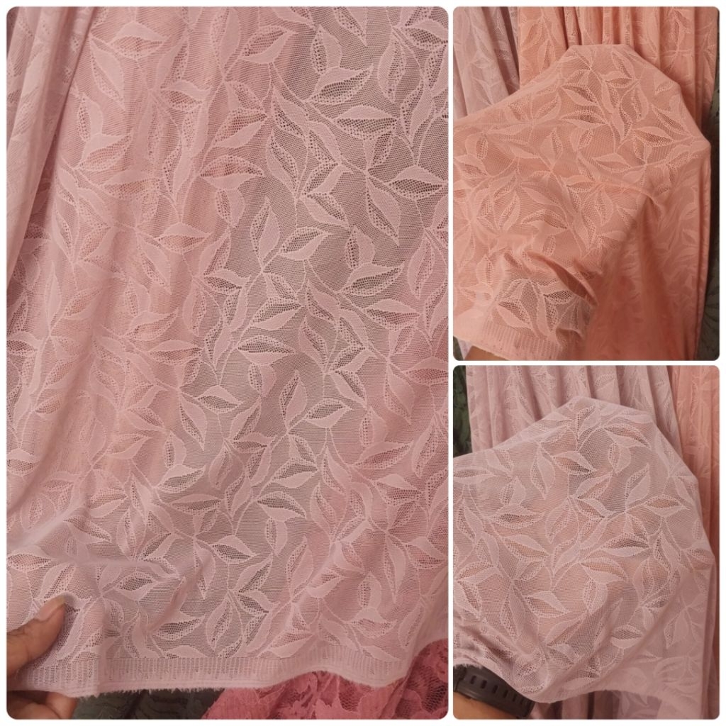 KAIN/BAHAN BRUKAT STRETCH/BRUKAT MELAR/BRUKAT KEBAYA(harga per 0,5 meter)