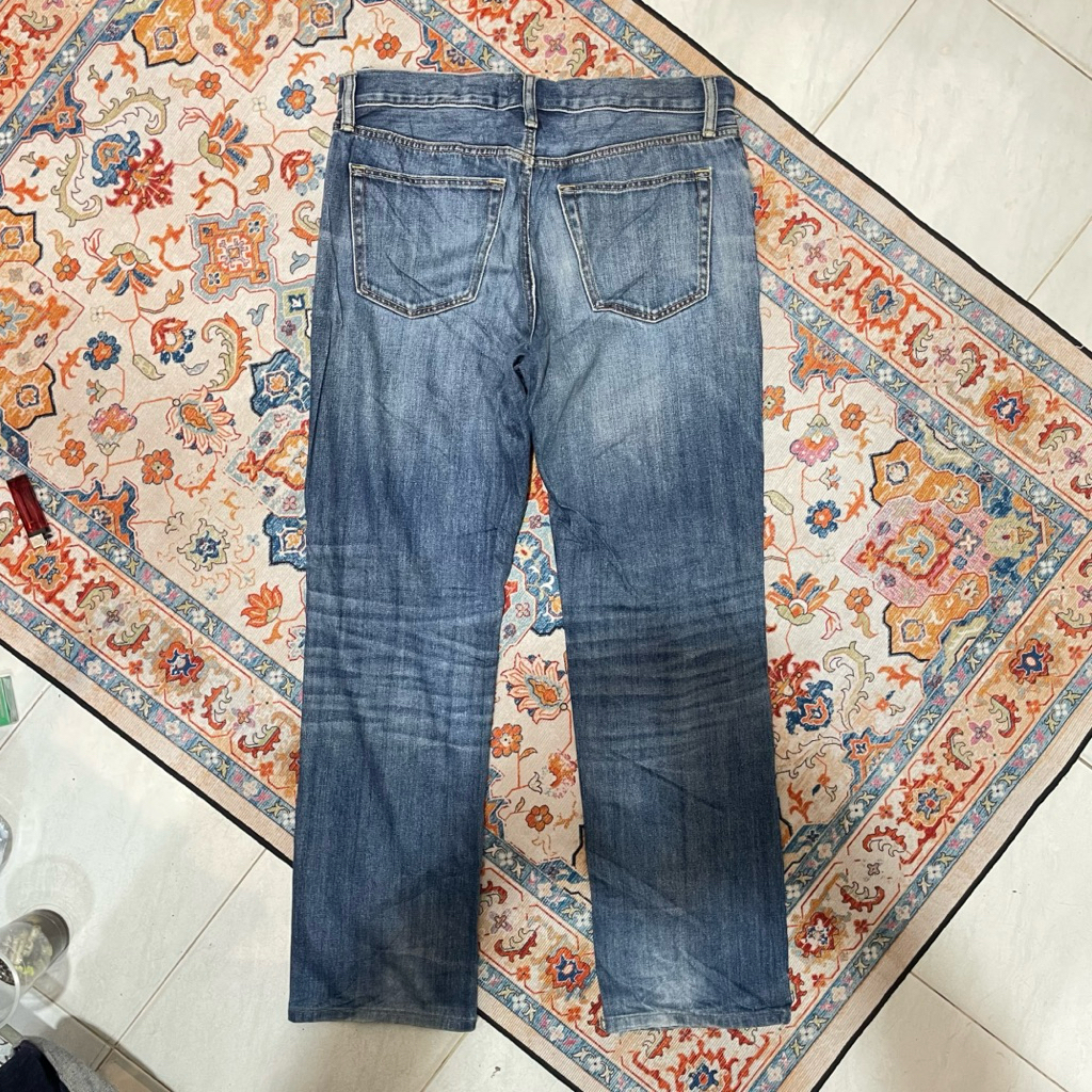 CEK DEKSRIPSI SEBELUM CO Celana Panjang Jeans Pria Cowok Reguler Fit Brand UNIQLO Fabric by Kaihara 