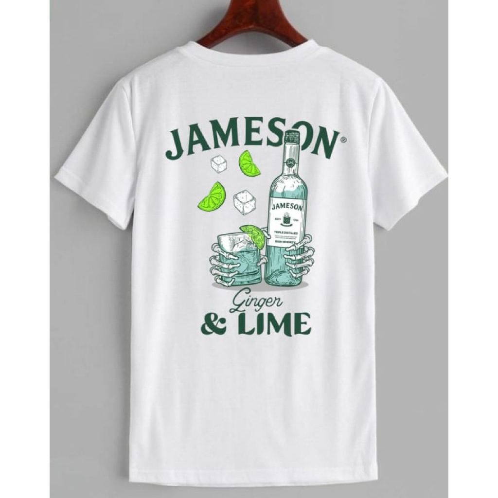 T-shirt merchandise premium Dewasa Pria Wanita Unisex sablon bertema BAR (logo Jameson) Bahan Premiu