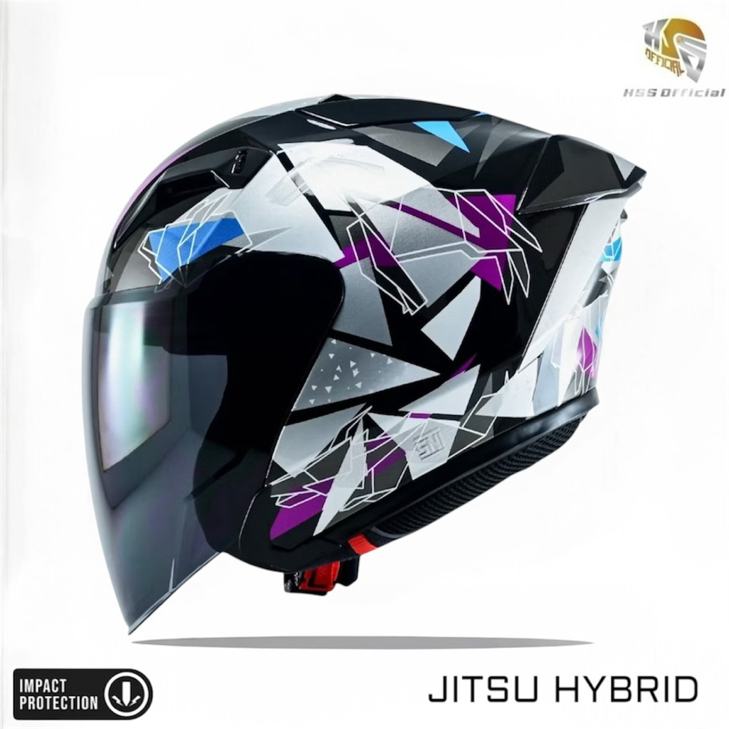 HELM JITSU HYBRID CARBON TERBARU