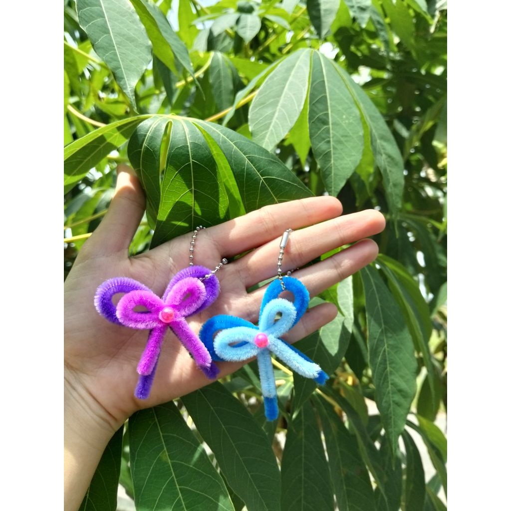 Gantungan kunci pita kawat bulu (Grosir)