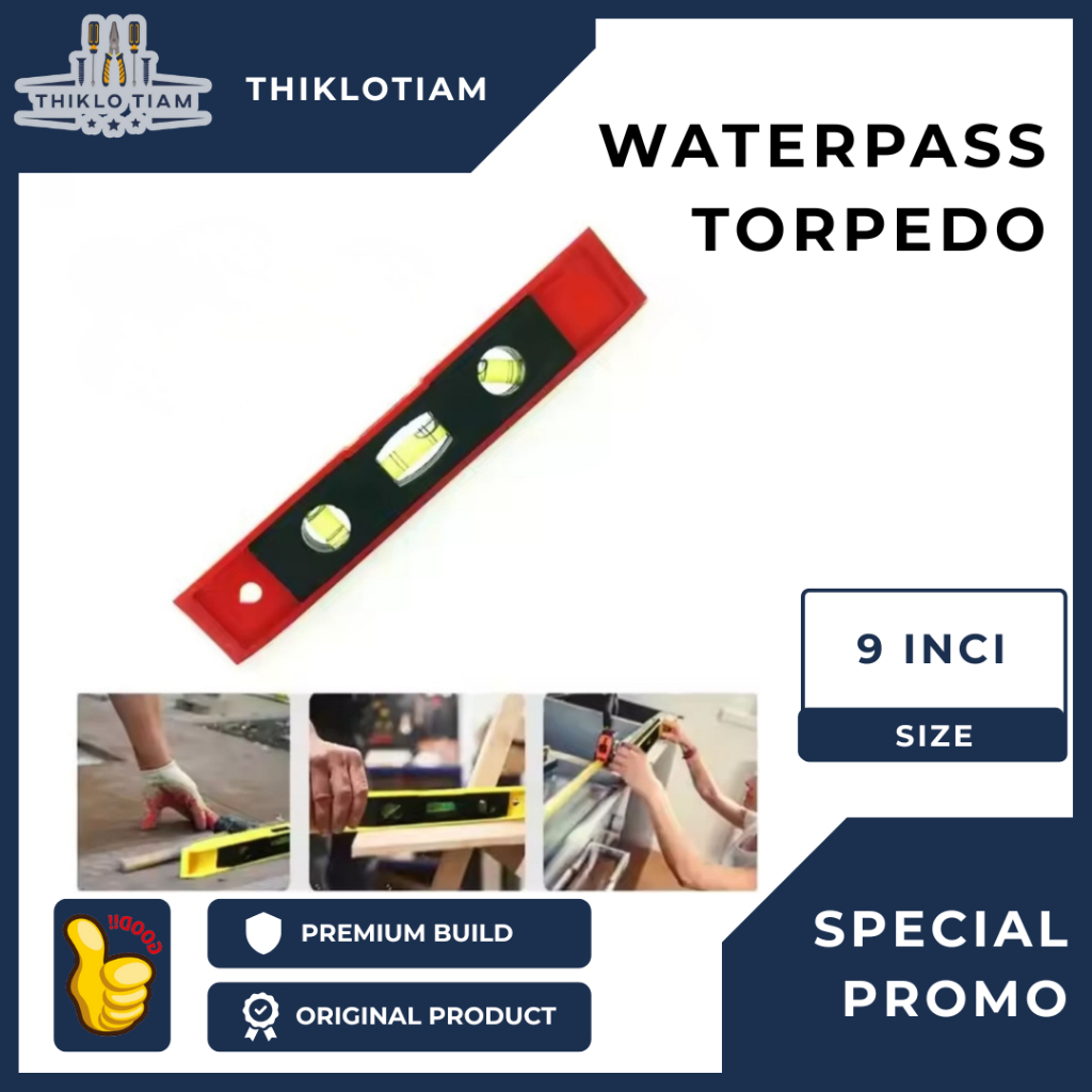 [TLH]MURAH WATERPASS TORPEDO 9" MAGNET / WATERPASS MAGNET MINI TORPEDO 9 INCH BAGUS