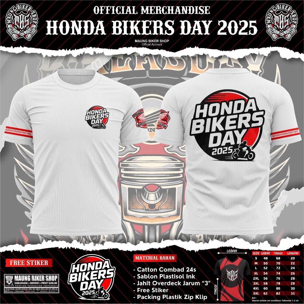 MAUNG_KAOS HONDA BIKER DAY 2025 || KAOS HONDA KAOS HONDA BIKER DAY 2025