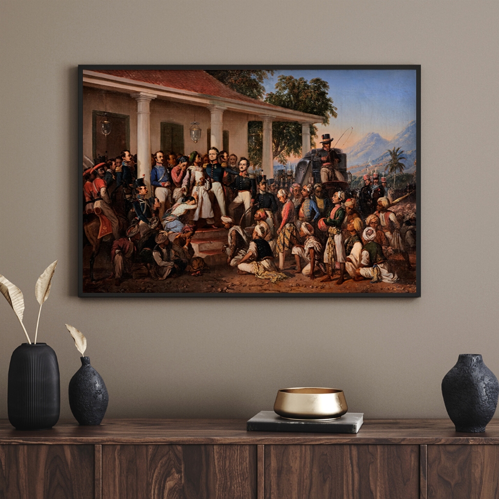 Yordecor Poster Lukisan Raden Saleh Bingkai Frameblock - Lukisan Jadul - Lukisan Mooi Indie