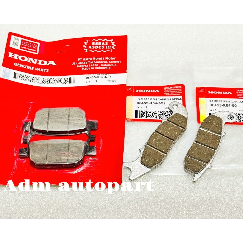 KAMPAS REM DEPAN BLAKANG K84+K97 (ABS) PCX 160 (ABS)  ADV 160 (ABS)  ORI LOKAL
