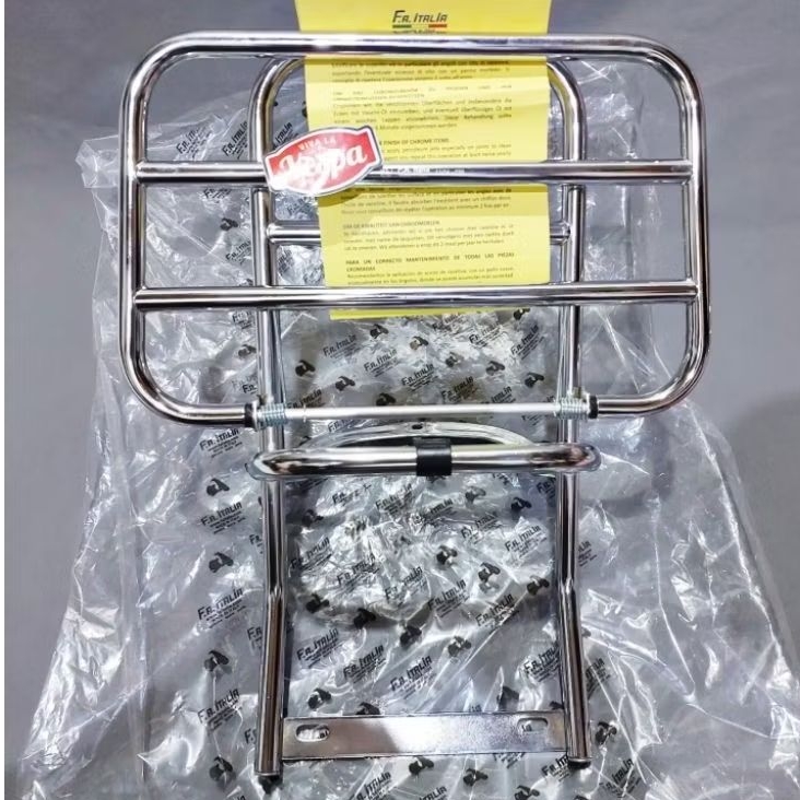 Backrack Rak Belakang Chrome FA Italia Original Vespa Excel T5