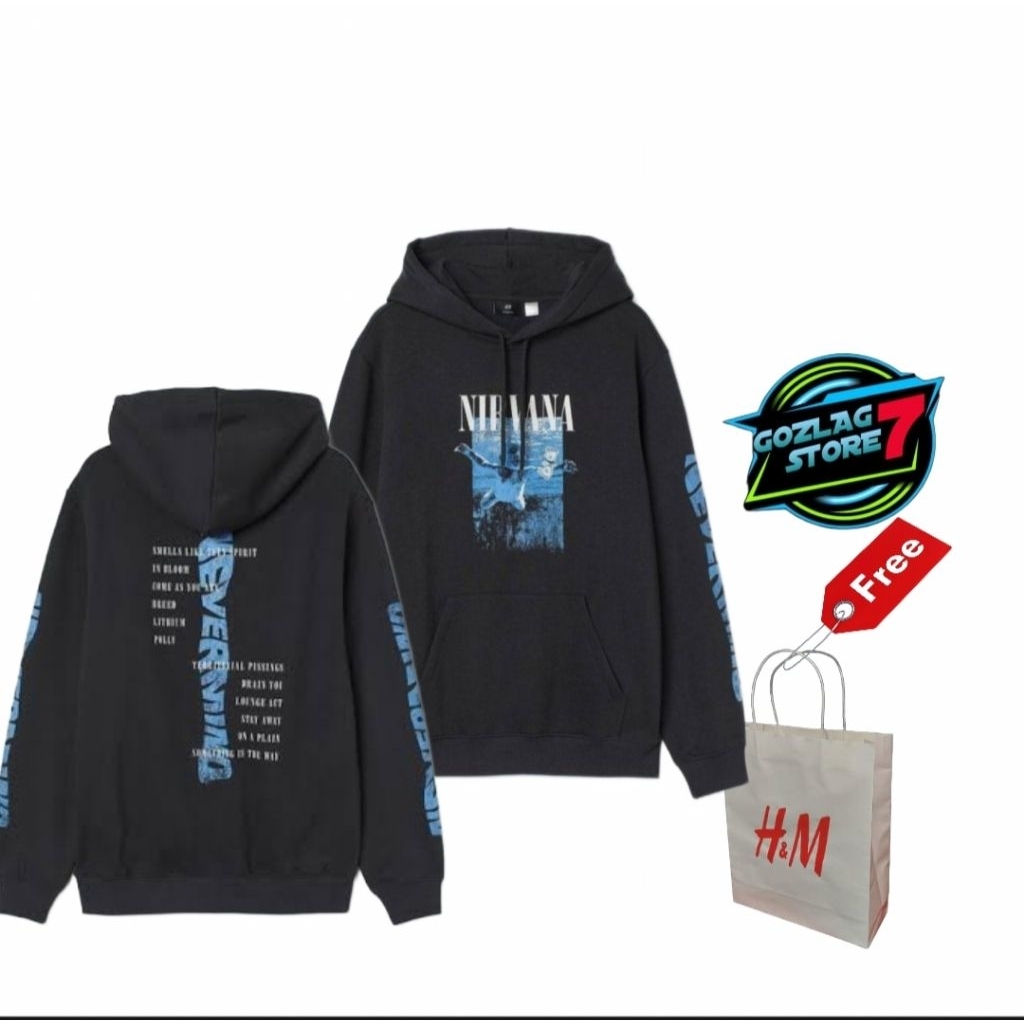 Hoodie HM Nirvana Nevermind Hoodie pria HM Hoodie Basic