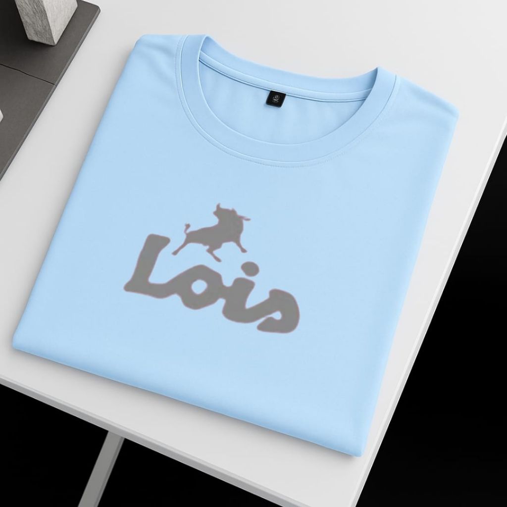cod Kaos Baju Lois Text Silver Tshirt Premium Quality kaos lengan pendek Pria Wanita