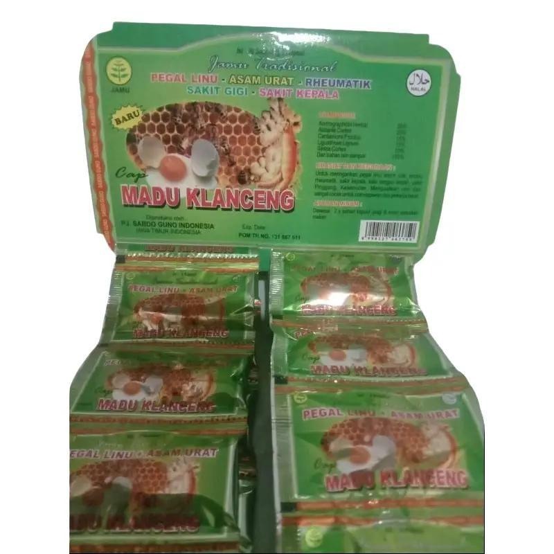 Madu Klanceng Isi 10 Sachet 20 Kapsul Asam Urat Pegal Linu Rheumatik Encok