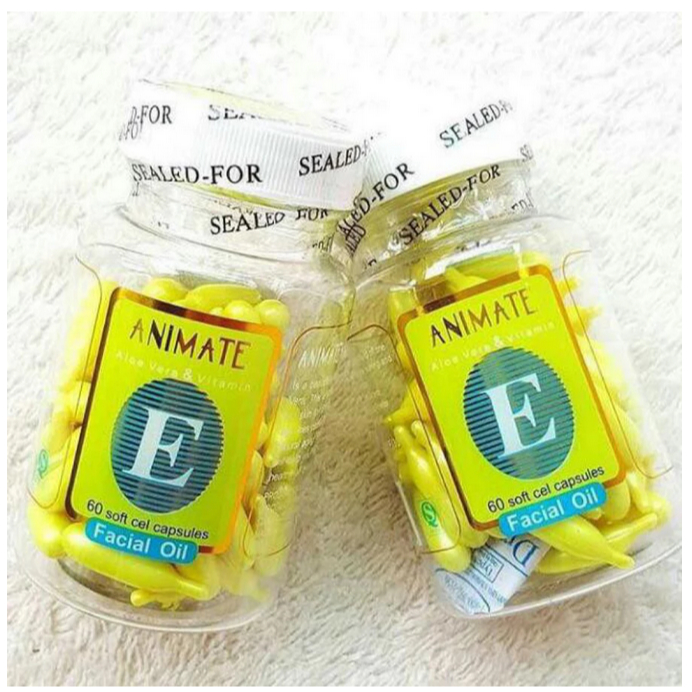 [COD] SERUM WAJAH ANIMATE SERUM / VITAMIN ANIMATE / VITAMIN E-60 KAPSUL 100% ORIGINAL