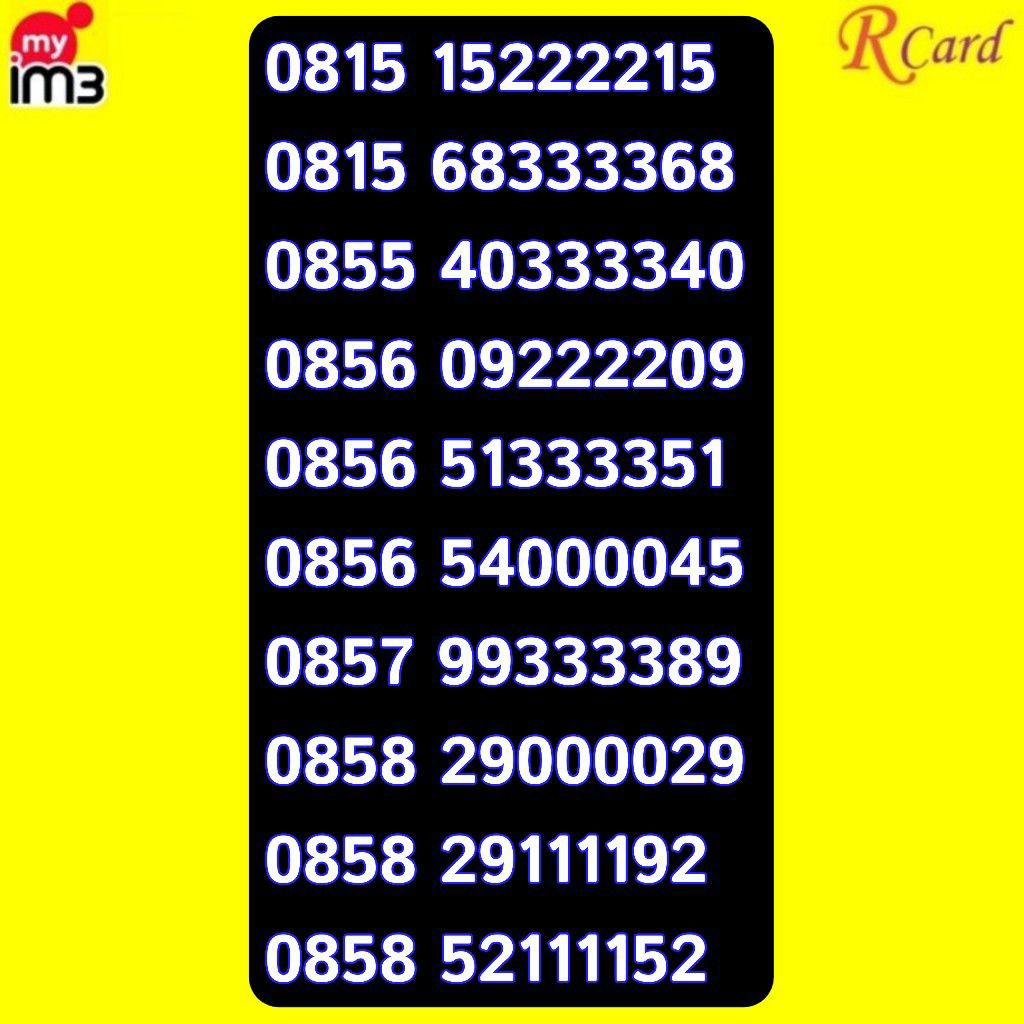 Perdana Nomor Cantik Indosat im3 Mirror Cermin 99 68 40 3333 40 68 89 51 3333 51 54000045 29000029 2