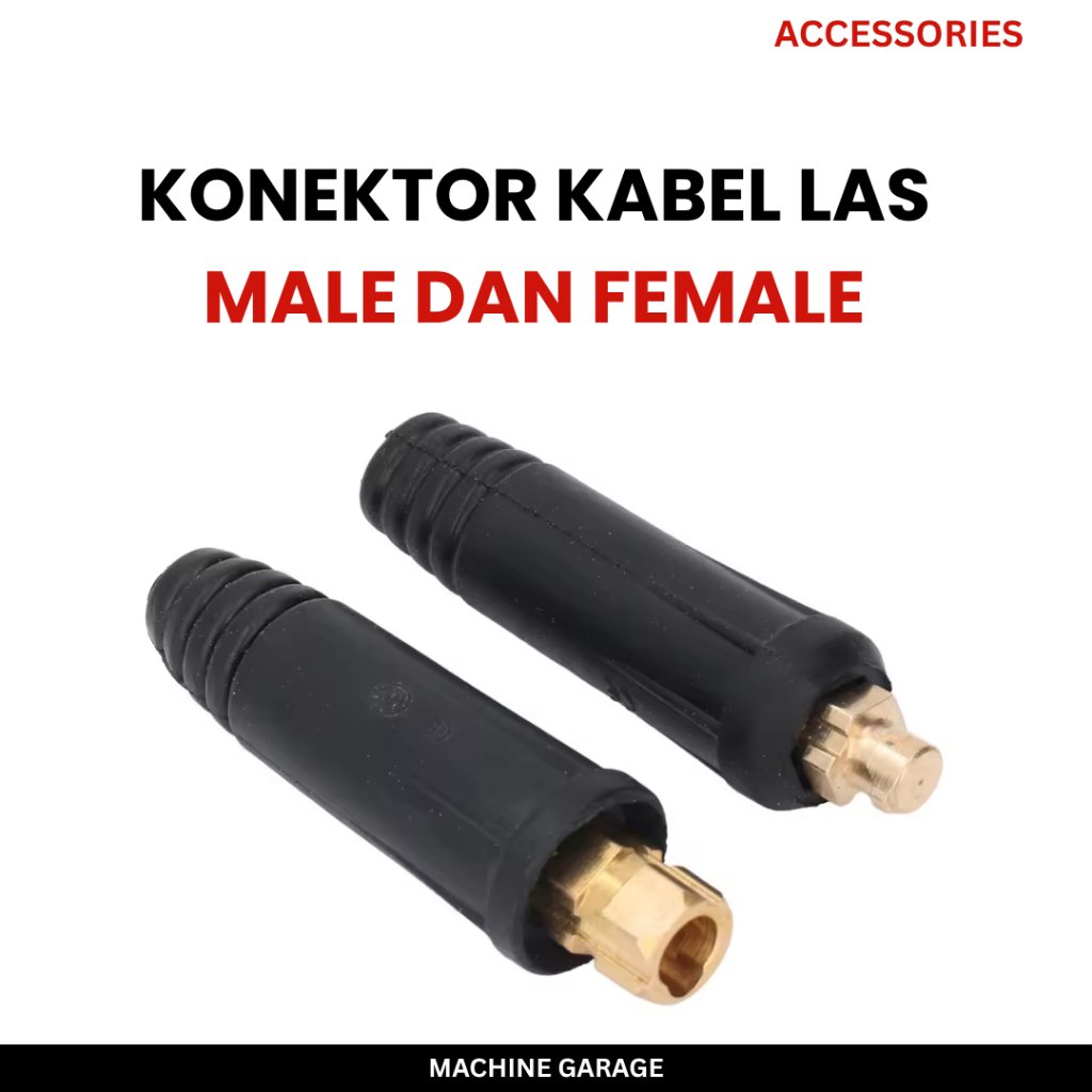 Sambungan Kabel Las Sambungan Konektor Las set Male Dan Female connector jantan betina