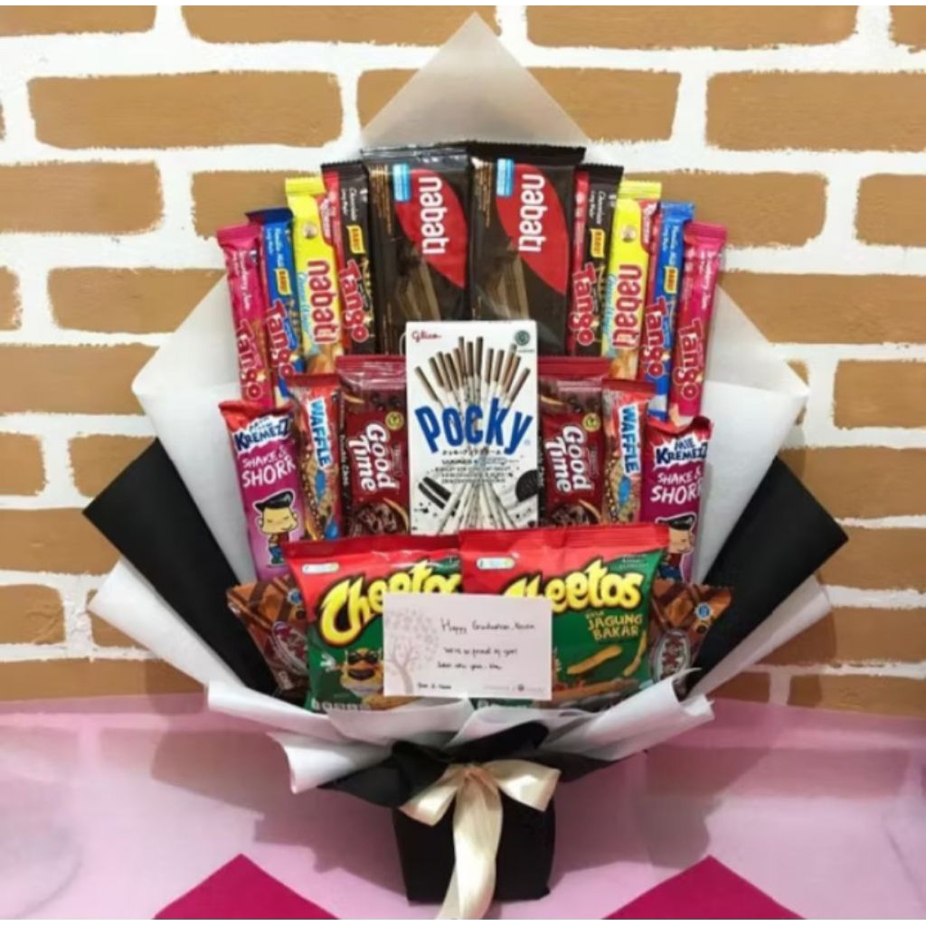 BOUQUET SNACK / BUCKET SNACK / BUCKET WISUDA SEMPRO ULANG TAHUN / BUCKET BUNGA