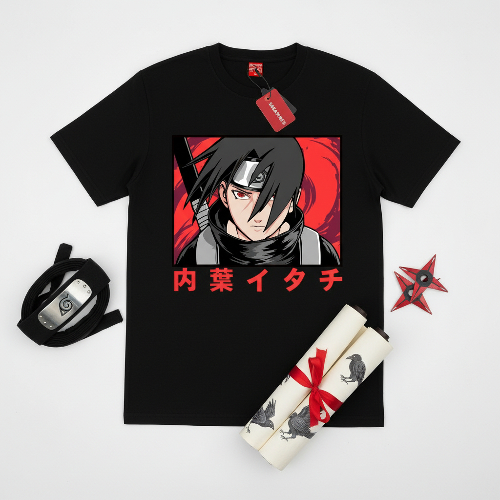 GILAN Baju Kaos T shirt Distro Unisex Gambar Anime Itachi Uchiha Uchiha Clan Sasuke Naruto Versi 1