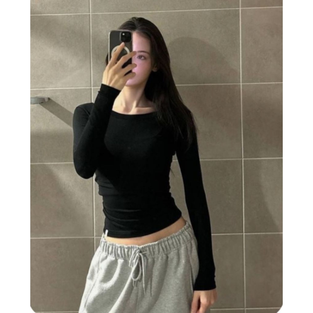 Manset Oblong Wanita Lengan Panjang||Kaos Oblong Panjang||Baju Kaos Oblong Premium