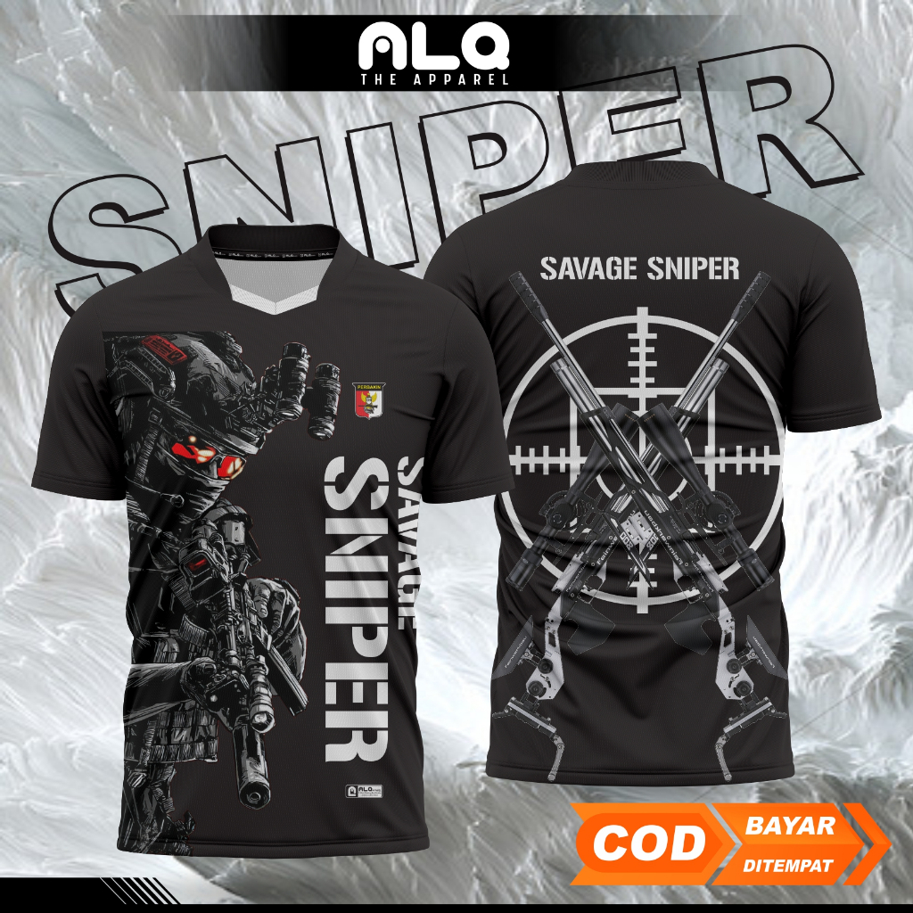 ALQ041 // Baju Berburu Desain Full Printing | Jersey Perbakin | Baju Sniper | Kaos Jersey Perbakin