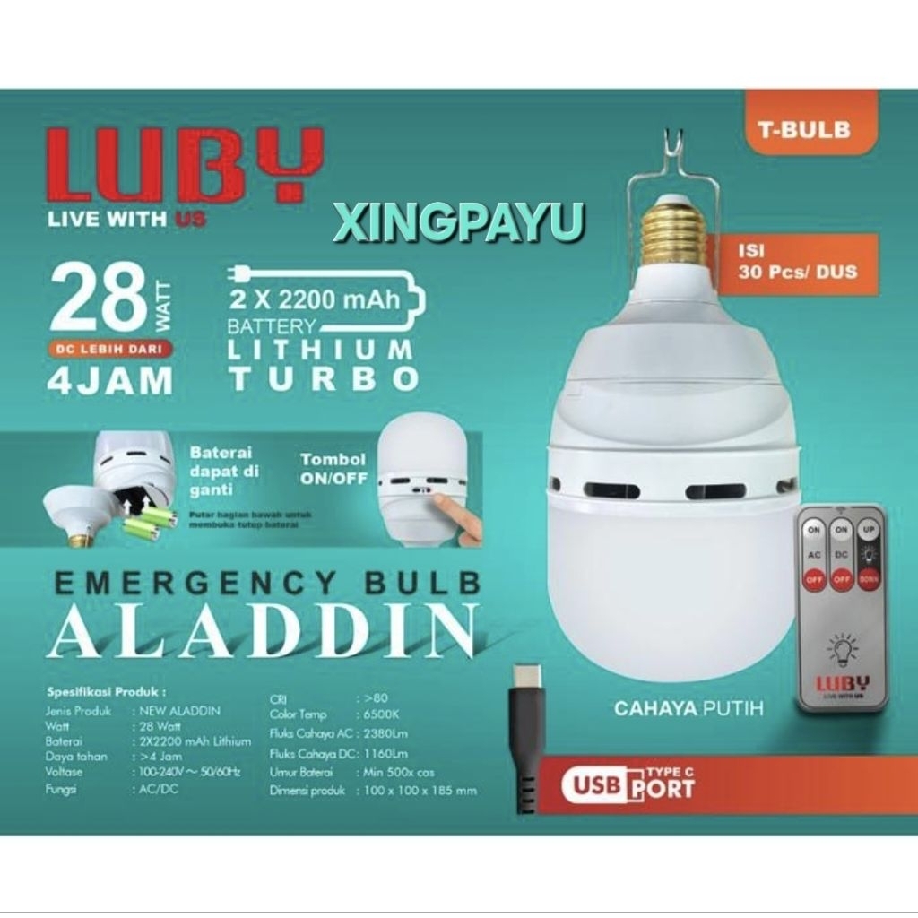 Lampu Emergency Luby Aladdin