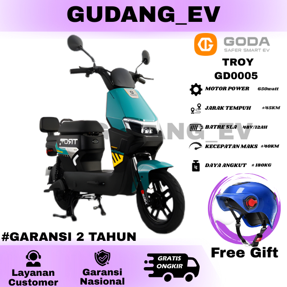 SEPEDA LISTRIK GODA GD 005 TROY / TRY GD005 TERBARU GARANSI RESMI