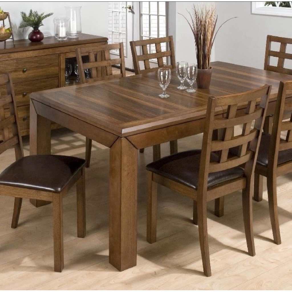 Meja makan kayu jati minimalis - meja jati solid mewah