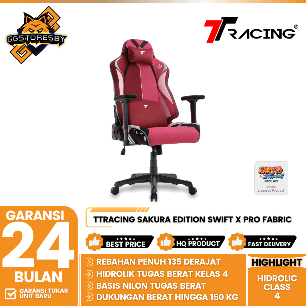 TTRacing Sakura Edition Swift X Pro Fabric Gaming Chair - Fabric Gaming Chair TTRACING SWIFT X PRO A