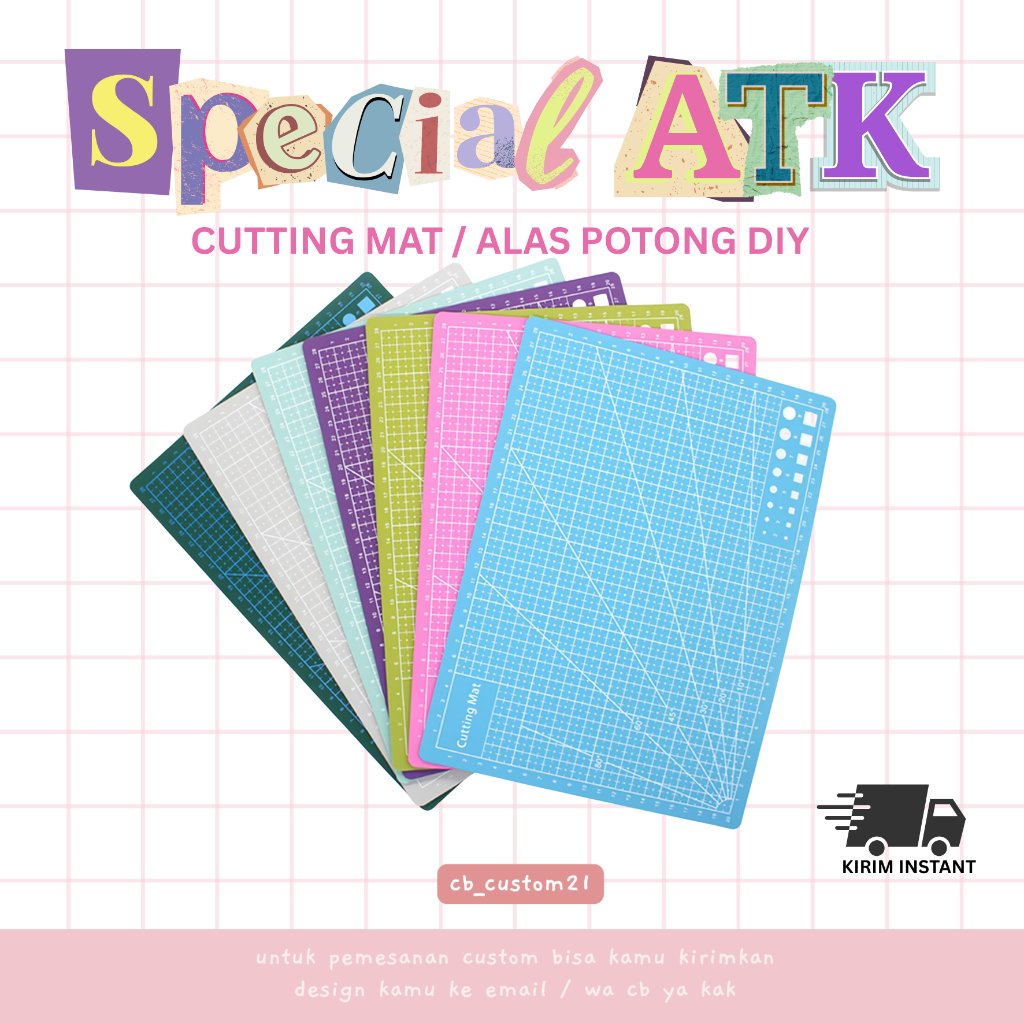 Cutting Mat / Alat Potong / Alat Cutting / Alas DIY A4 / Matras Potong A3 [ BISA INSTANT ]