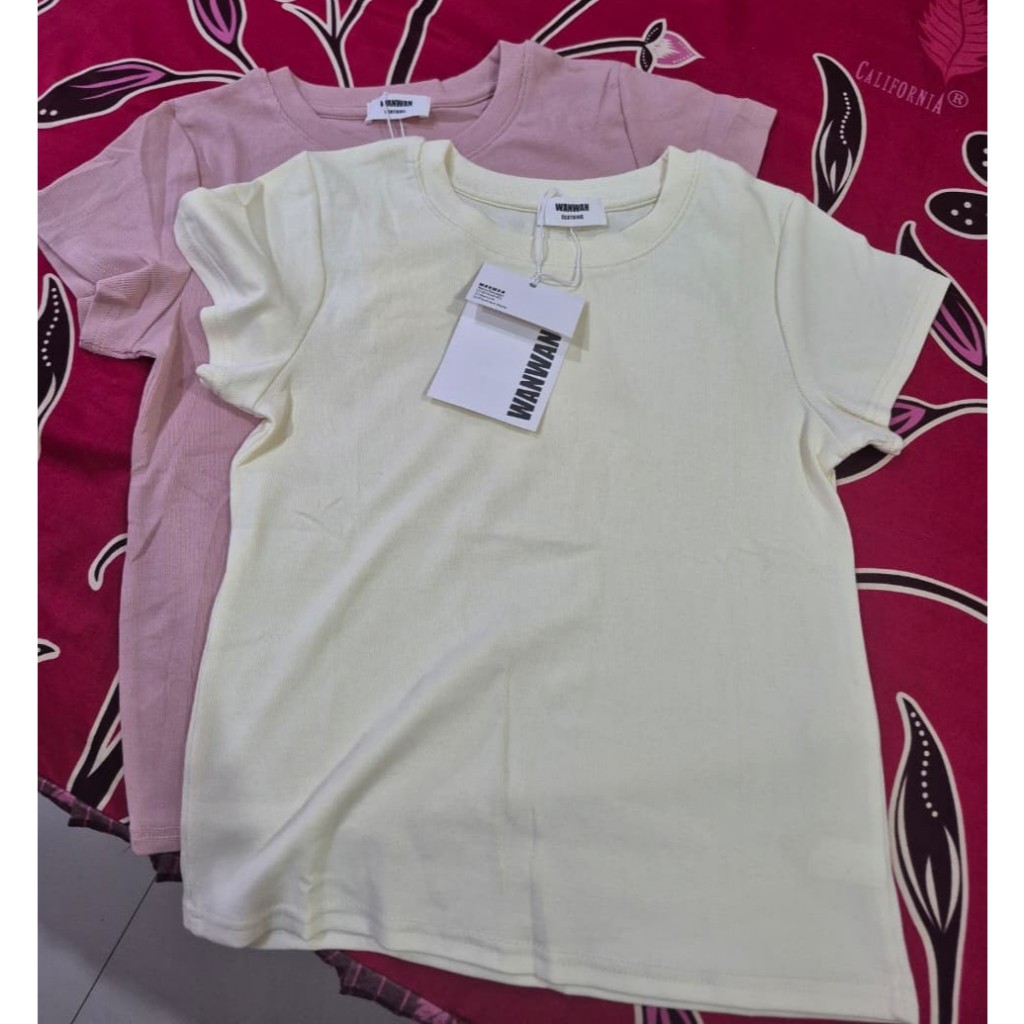 Wanwan Clothing Kaos Atasan Wanita Wanwan