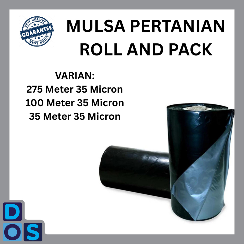 Plastik Mulsa Hitam Perak Full Roll Mulsa Perkebunan Mulsa 275 Meter