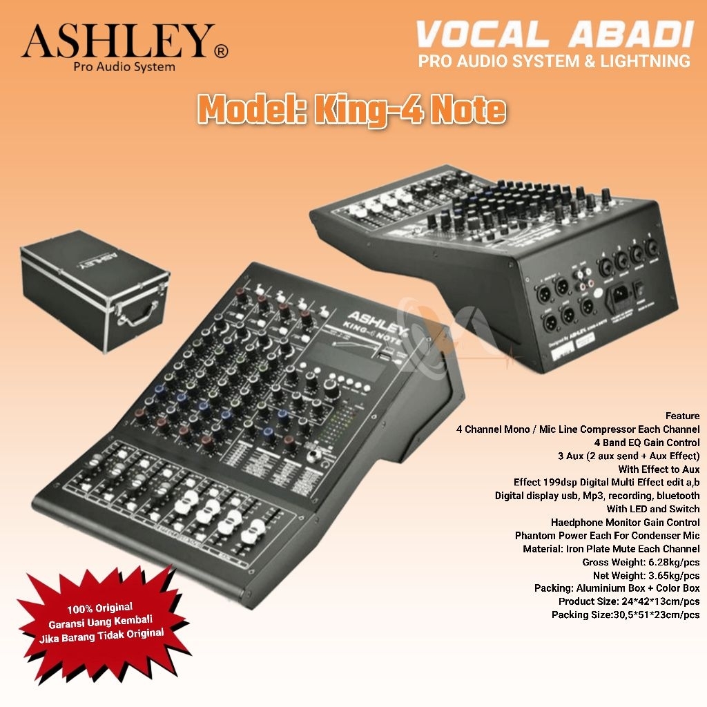 MIXER AUDIO ASHLEY KING 4 NOTE
