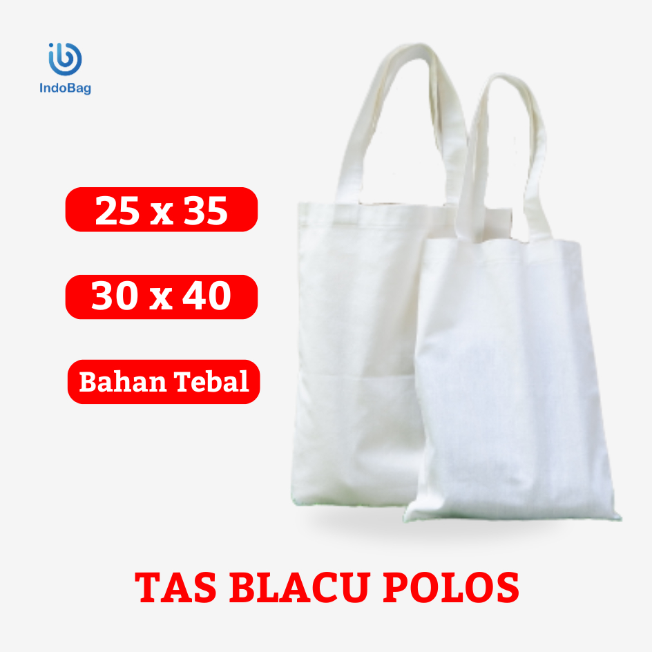 Tote Bag Blacu Polos Tas Kain Tas Blacu Decopage Ecoprint Bisa Custom
