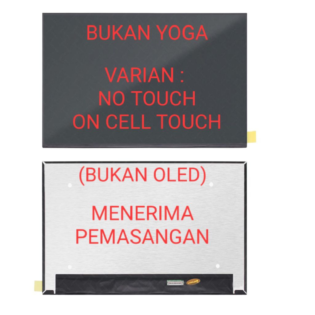 LAYAR LED LCD LAPTOP THINKPAD X13 GEN 5 4 3 5TH 4TH 3RD 2ND 2024 2021 2022 2023 21LU 21LV 21CM 21CN 