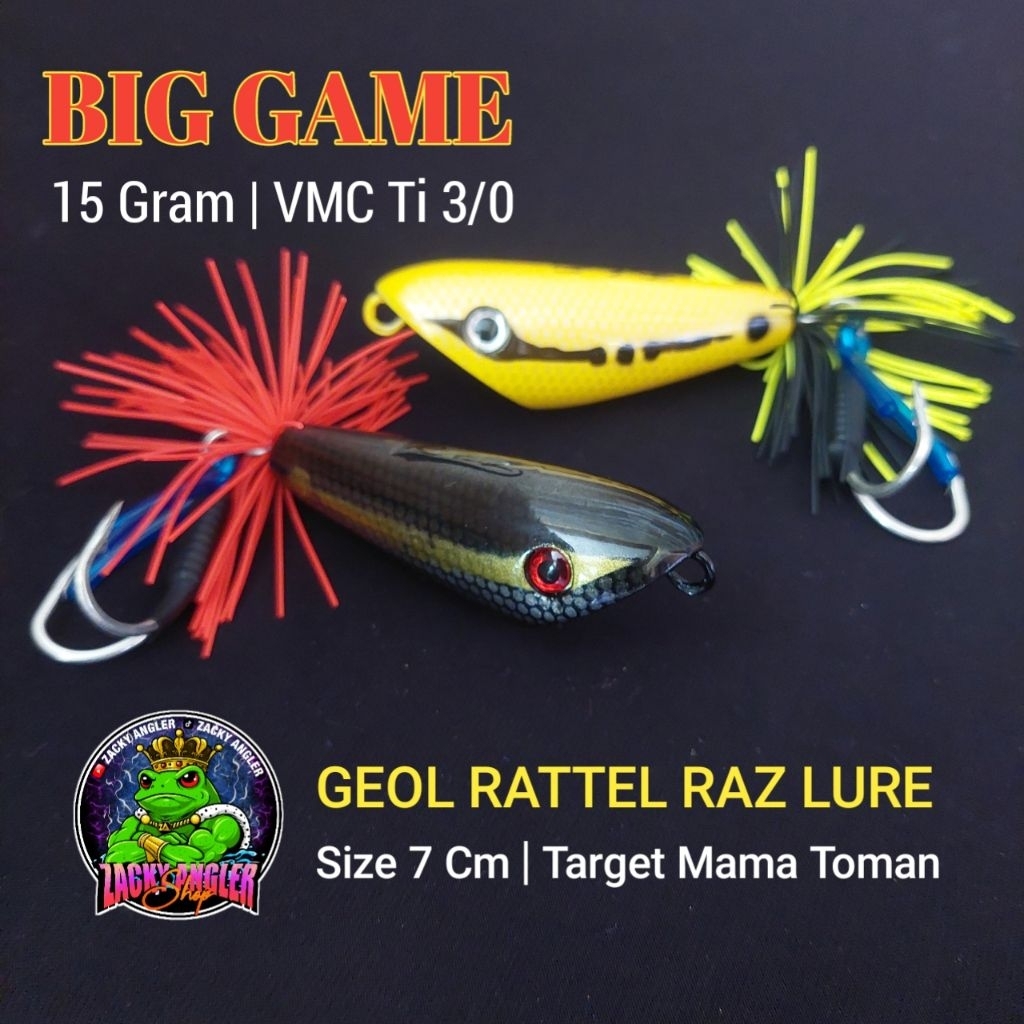 Geol Rattel Kipas Umpan Casting Gabus Toman Raz Lure