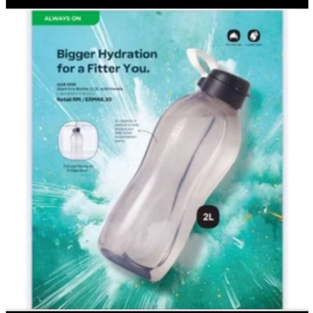 Eco botol 2 liter from tupperware malay 1 pcs