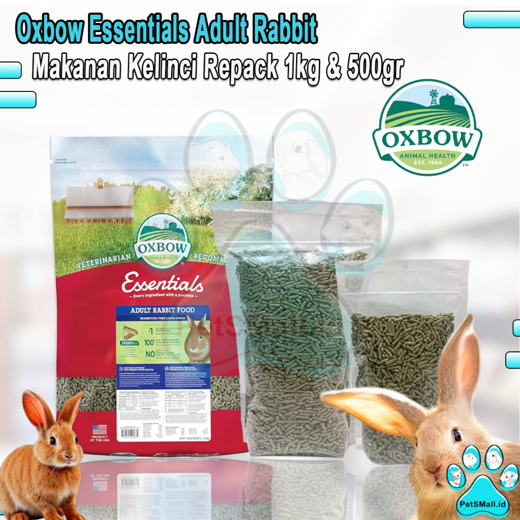 Pelet Kelinci Oxbow Essentials Rabbit Adult Oxbow kemasan Repack