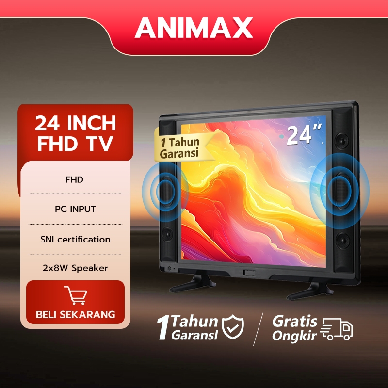 ANIMAX Digital TV Led 24 inch FHD 22/24/25 inch Televisi