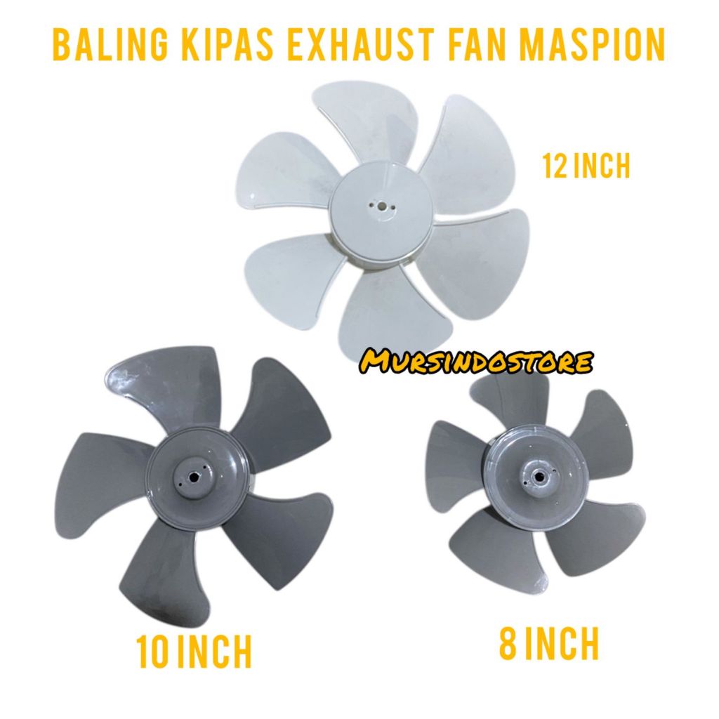 BALING BALING KIPAS EXHAUST FAN MASPION 12 INCH 10 INCH 8 INCH / BALING KIPAS HEXOS UNIVERSAL