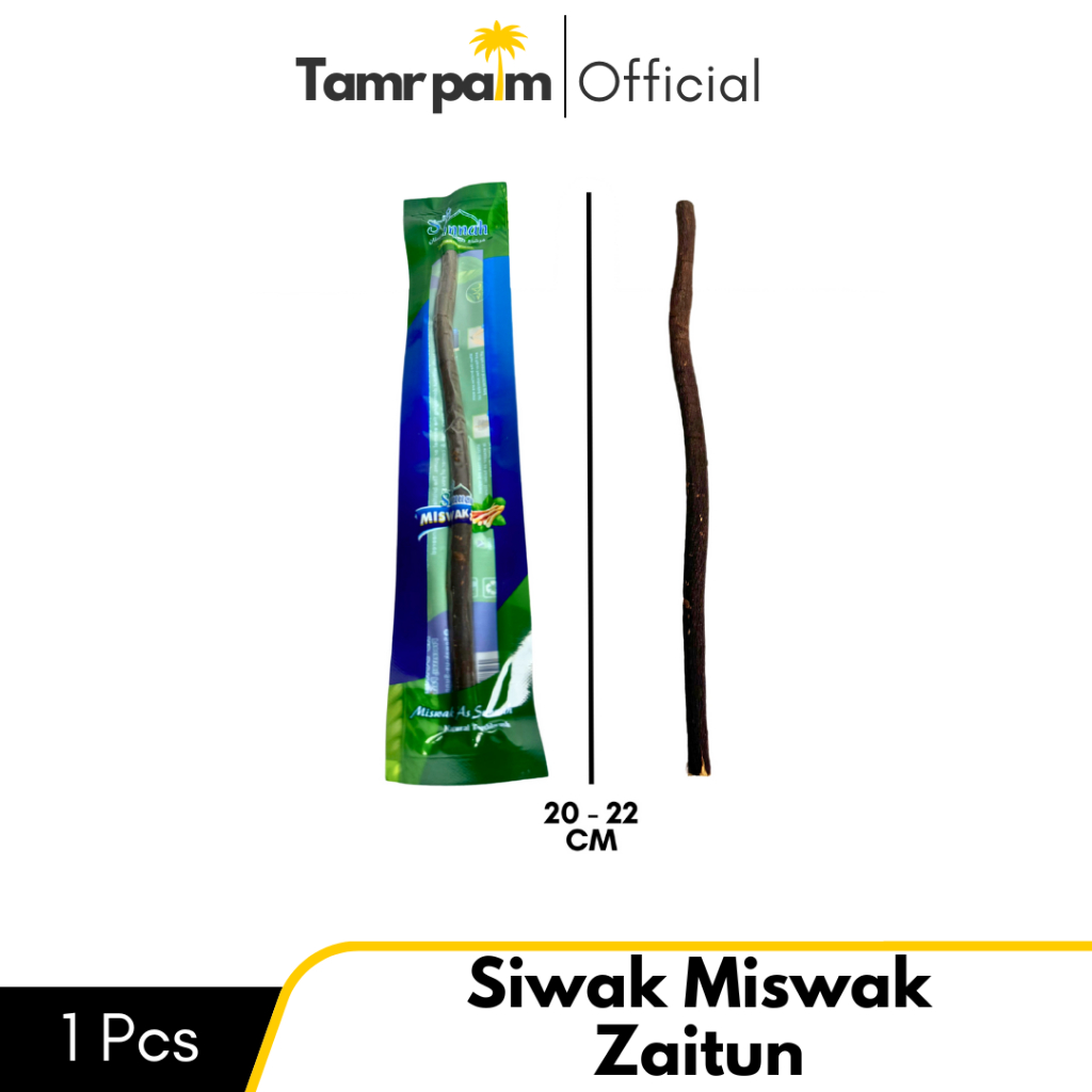 Kayu Siwak 1 Pcs Asli Sunnah Rasulullah Original 100% Miswak Hitam Zaitun Memperkuat Gigi Premium