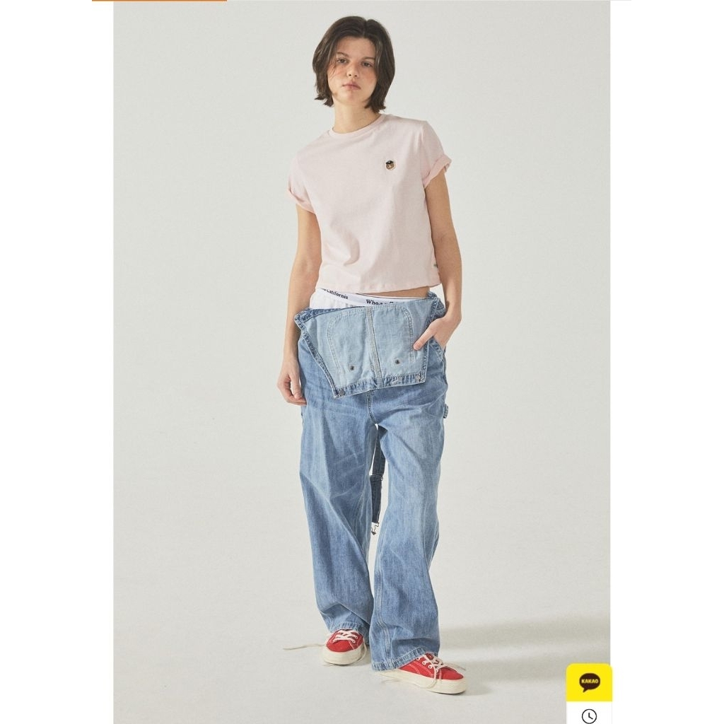 WHO.AU Steve Head Patch Crop T-shirt(F)